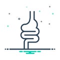 mix icon for Intestine, appendix and human