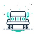 Mix icon for Jeep, automobile and transportation