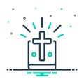 Mix icon for Jehovah, mormon and book