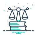 Mix icon for Justice, syllogism and rectitude Royalty Free Stock Photo