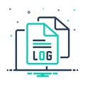 Mix icon for Logfile, file and document Royalty Free Stock Photo