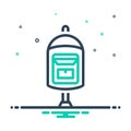 Mix icon for Mailbox, letter box and send Royalty Free Stock Photo