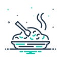 Mix icon for Meal, rice and food Royalty Free Stock Photo