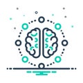 Mix icon for Mind share, thoughts and neurone Royalty Free Stock Photo