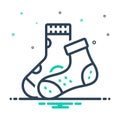 Mix icon for Mismatch, socks and nudes Royalty Free Stock Photo