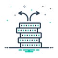 Mix icon for Openstack, stack and isolated Royalty Free Stock Photo