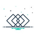 Mix icon for Overprint, modularize and modular Royalty Free Stock Photo