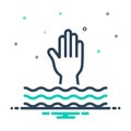 Mix icon for Overwhelm, swamp and submerge Royalty Free Stock Photo