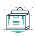 Mix icon for Pack, packing and parcel Royalty Free Stock Photo