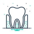 Mix icon for Periodontics, dental and teeth Royalty Free Stock Photo