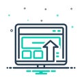 Mix icon for Publish, issue and technology