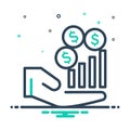 Mix icon for Revenue, income and revenues