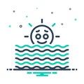 Mix icon for Sea, ocean and briny Royalty Free Stock Photo