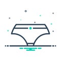 Black mix icon for Underwear, lingerie and cloth