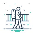 Mix icon for Vagrant, strolling and rangy Royalty Free Stock Photo