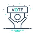 Black mix icon for Vote, politics and politicial