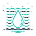 Mix icon for Water, aqua and riverain Royalty Free Stock Photo