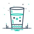 Mix icon for Water, glass and drink Royalty Free Stock Photo