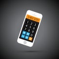 Mobile phone calculator Royalty Free Stock Photo