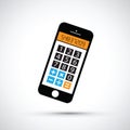 Mobile phone calculator Royalty Free Stock Photo