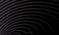 Black moderm 3d wall background of circular lines forming texture in dark space, presentation cover Royalty Free Stock Photo