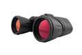 Black modern binoculars isolated on white background Royalty Free Stock Photo