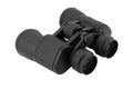Black modern binoculars isolated on white background Royalty Free Stock Photo