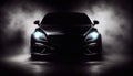 Black modern car headlights Royalty Free Stock Photo