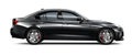 Black modern car - side view Royalty Free Stock Photo