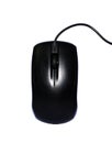 Black modern computer mouse on white background Royalty Free Stock Photo