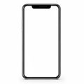 Black modern frameless smartphone with blank screen. 3d illustration Royalty Free Stock Photo