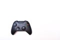 Black modern gamepad on white background Royalty Free Stock Photo