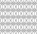 Black modern geometric line royal eastern pattern fences on white