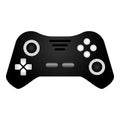 Black modern joystick icon cartoon vector. Game control Royalty Free Stock Photo