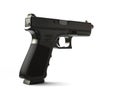 Black modern semi automatic handgun Royalty Free Stock Photo