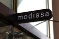 Black Modissa Logo Sign in Downtown ZÃÂ¼rich, Switzerland