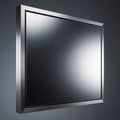 Black monitor with a metallic frame set against a dark gradient Royalty Free Stock Photo