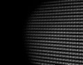 Black monitor screen background with white binary code. technology abstract concept. Royalty Free Stock Photo