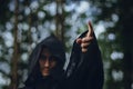 Warlock pointing finger Royalty Free Stock Photo