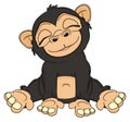 Black monkey sleep Royalty Free Stock Photo