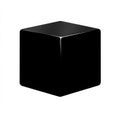 Black Monochrome Cube in Geometric Design