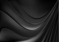 Black Monochrome Fractal Background Vector Illustration Design