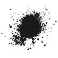 Black monochrome ink or paint blots grunge background. Texture Vector. Dust overlay distress grain. Black splatter Royalty Free Stock Photo