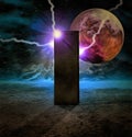 Black monolith on the Moon