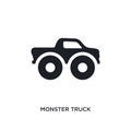 black monster truck isolated vector icon. simple element illustration from transportation concept vector icons. monster truck Royalty Free Stock Photo