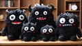 black monsters plush dolls stuffed ai generated