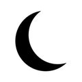 Black moon night logo. Moon sign vector eps10. Isolated moon silhouette on a white background, vector illustration icon