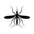 Black mosquito sign drinks blood, vector art