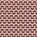 Black moths seamless pattern illustration