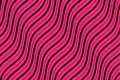 Black motion water wave lines art fabric pattern on pink background vector. Royalty Free Stock Photo